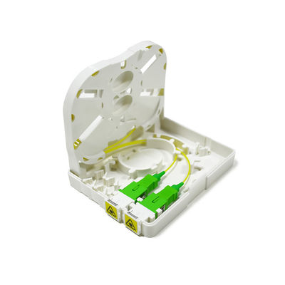คุณภาพ  2 Cores Indoor Fiber Optic Terminal Box Wall Mounted 86mm Size โรงงาน