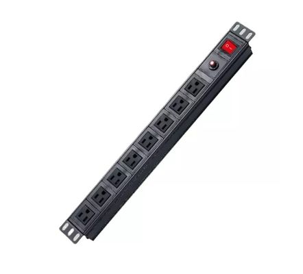 คุณภาพ  Customized 8 Way PDU Rack Mount Socket With High Flame Retardancy Material โรงงาน