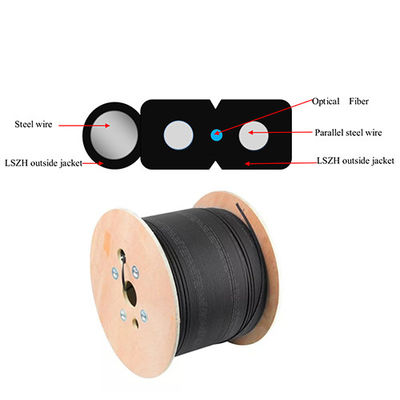 สายเคเบิลวางสาย FTTH กลางแจ้งแบบกำหนดเอง G657A1 G657A2 ชนิดสีดำ