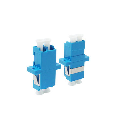 FTTH Fiber Optical LC Duplex Adapter พร้อมปลอกบรอนซ์หน้าแปลน