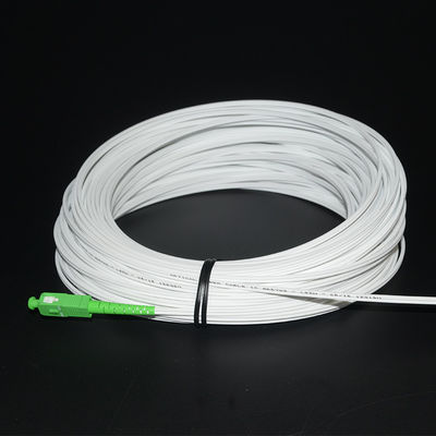 สายเคเบิลออปติคอล FTTH สีขาวพร้อมตัวเชื่อมต่อ SC FC OEM ODM