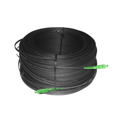 สายเคเบิลออปติคอล FTTH สีขาวพร้อมตัวเชื่อมต่อ SC FC OEM ODM