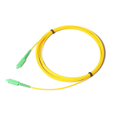 สายแพทช์ไฟเบอร์ G657a2 สีขาว สายแพทช์ SC APC ถึง SC APC สถานะโสด 3 ม