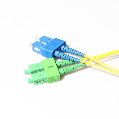 สายแพทช์ไฟเบอร์ออปติกไฟฟ้า SC APC ถึง SC UPC 3 เมตร