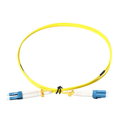 สายแพทช์ไฟเบอร์ LC LC กลางแจ้ง 3 ม. สีเหลืองสำหรับ CATV LAN MAN