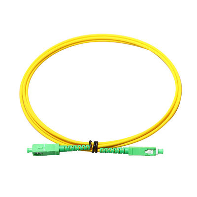 สายแพทช์ไฟเบอร์ออปติกสีเหลือง 3 ม. FC SC LC ST APC UPC โหมดเดียว