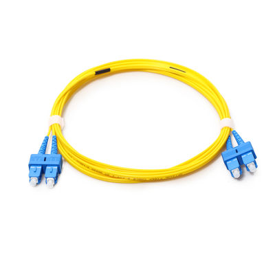 สายแพทช์ไฟเบอร์ออปติกสีเหลือง 3 ม. FC SC LC ST APC UPC โหมดเดียว