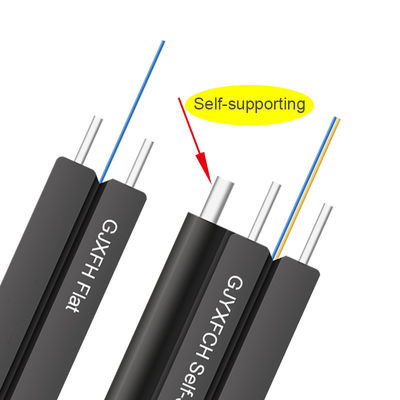 ใหม่ 2,4 สายเคเบิลดร็อปไฟเบอร์ ftth รูปที่ 8 สายเคเบิลไฟเบอร์ออปติก GYXTC8Y กลางแจ้งที่รองรับตัวเอง GYXTC8H