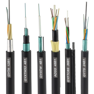 อุปทานโรงงาน OEM ADSS GYTA GYTS GYXTW 4 8 12 24 48 96 144 288 สายเคเบิลใยแก้วนำแสงหลัก, สายเคเบิลใยแก้วนำแสงกลางแจ้ง ราคา