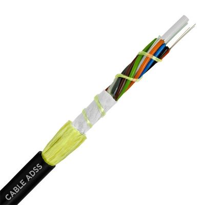 Adss สายไฟเบอร์ออปติก 2 4 8 24 48 96 Core 12 Fiber G652D Single Mode Aerial Dark Optical Fiber Cable ADSS Outdoor