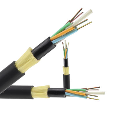 Adss สายไฟเบอร์ออปติก 2 4 8 24 48 96 Core 12 Fiber G652D Single Mode Aerial Dark Optical Fiber Cable ADSS Outdoor