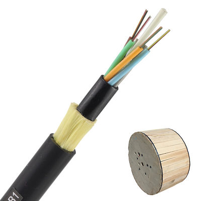 Adss สายไฟเบอร์ออปติก 2 4 8 24 48 96 Core 12 Fiber G652D Single Mode Aerial Dark Optical Fiber Cable ADSS Outdoor