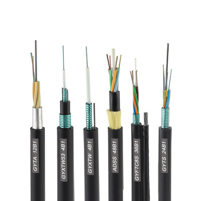 Adss สายไฟเบอร์ออปติก 2 4 8 24 48 96 Core 12 Fiber G652D Single Mode Aerial Dark Optical Fiber Cable ADSS Outdoor