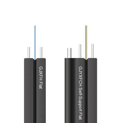 GJXFH 1 2 4 สายเคเบิลหล่นหลัก ftth G652d G657A1 G657A2 SM สายเคเบิลวางสายไฟเบอร์ออปติกในร่ม