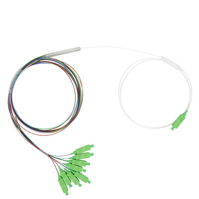 กำหนดเอง FTTH Fiber Optic Splitter 1x8 PLC มินิ Steel Tube Type