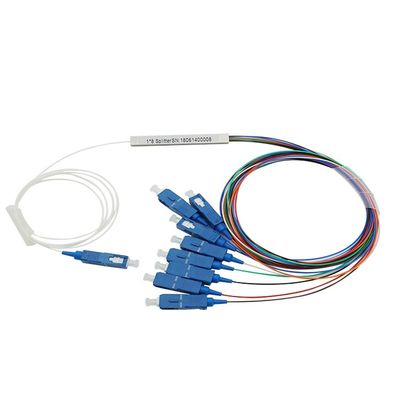กำหนดเอง FTTH Fiber Optic Splitter 1x8 PLC มินิ Steel Tube Type