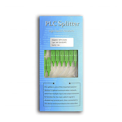 กำหนดเอง FTTH Fiber Optic Splitter 1x8 PLC มินิ Steel Tube Type