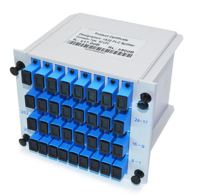 ไฟเบอร์ออปติก Splitter แบบกำหนดเอง, 1X32 Cassette PLC Splitter พร้อมขั้วต่อ SC UPC