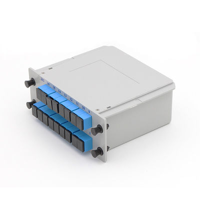 SC UPC PLC ไฟเบอร์ออปติก Splitter 1x16 Cassette Type ความยาวคลื่น 1650nm
