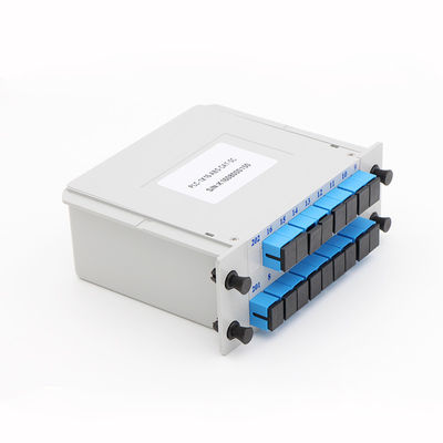 SC UPC PLC ไฟเบอร์ออปติก Splitter 1x16 Cassette Type ความยาวคลื่น 1650nm