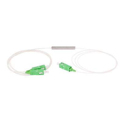 ออปติคอล 1x2 PLC Fiber Splitter SC APC UPC Single Mode ประเภทท่อเหล็กไมโคร