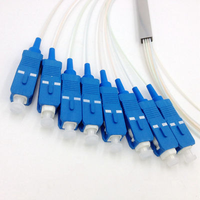 1 เมตร Fiber Optic มินิ PLC Splitter 1x8 พร้อมขั้วต่อ SC UPC