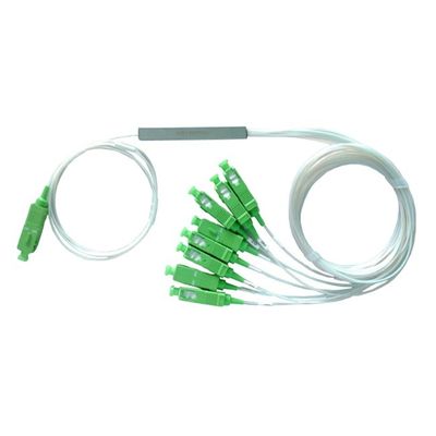 ตัวแยกไฟเบอร์ออปติก PLC แบบกำหนดเอง 1x8 พร้อมตัวเชื่อมต่อ SC APC