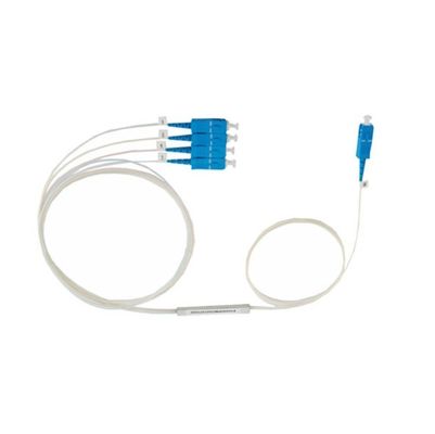 1 × 4 SC APC Fiber Optic Splitter, มินิ Type PLC 4 Way Splitter สำหรับเคเบิลทีวี