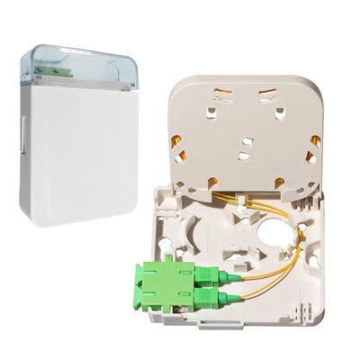 กล่องเทอร์มินัลไฟเบอร์ออปติก FTTH 1 พอร์ตชนิด มินิ SC สำหรับแผงเต้ารับติดผนัง