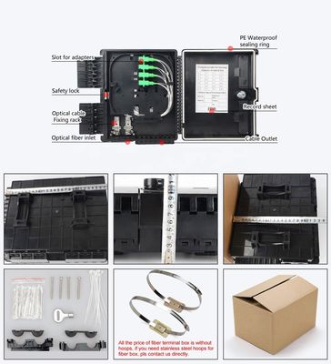 กล่องเทอร์มินอลไฟเบอร์ออปติกขนาดเล็ก วางสายกล่อง 16 พอร์ตสำหรับ FTTH