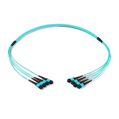 สายแพทช์ไฟเบอร์ 12 คอร์ 24 คอร์, สายแพทช์ Mtp Mpo Om3 Om4 สำหรับ Qsfp