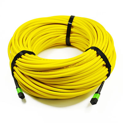 สายแพทช์ไฟเบอร์ 12 คอร์ 24 คอร์, สายแพทช์ Mtp Mpo Om3 Om4 สำหรับ Qsfp