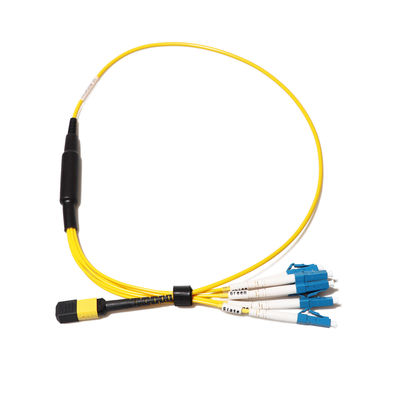 ชุดประกอบสายเคเบิลไฟเบอร์ 24 แกน, MPO ถึง LC สายเคเบิลฝ่าวงล้อมสำหรับ FTTH
