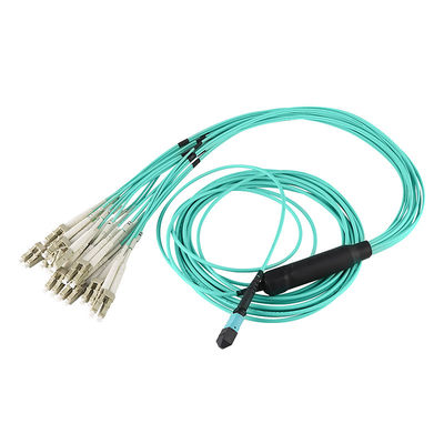 สายเคเบิลฝ่าวงล้อม MPO LC แบบกำหนดเอง Fanout 8 คอร์สำหรับศูนย์ข้อมูล