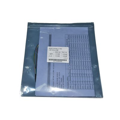 ชุดประกอบสายเคเบิลไฟเบอร์แบบกำหนดเอง 12 แกน MPO ชาย LC ไฟเบอร์ 0.9 มม. Fanout