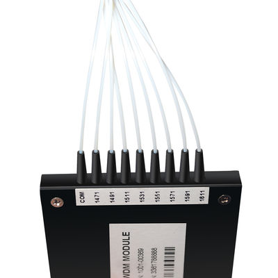 ออปติคัล 8 ช่อง Cwdm Mux Demux โมดูล 0.9 มม. ระยะห่างช่อง 20 นาโนเมตร