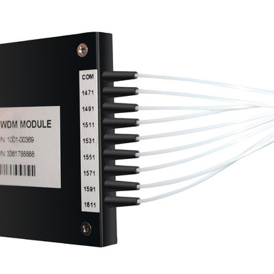 ออปติคัล 8 ช่อง Cwdm Mux Demux โมดูล 0.9 มม. ระยะห่างช่อง 20 นาโนเมตร