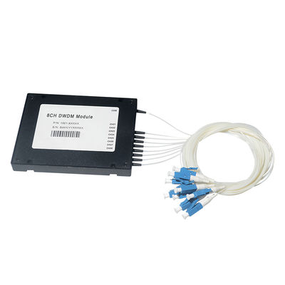 ออปติคัล 8 ช่อง Cwdm Mux Demux โมดูล 0.9 มม. ระยะห่างช่อง 20 นาโนเมตร