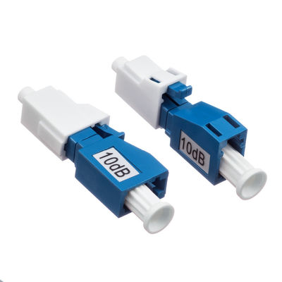 สีฟ้า 5db Attenuator ใยแก้วนำแสงประเภทปลั๊กตัวผู้กับตัวเมีย