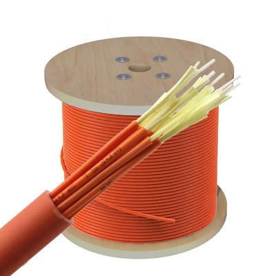 FTTH สายเคเบิลใยแก้วนำแสงในร่ม 12 แกน OM3 / สายเคเบิลกระจายใยแก้วนำแสง