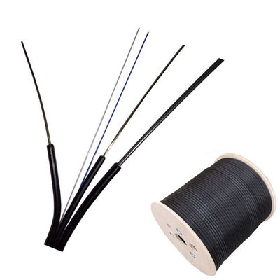 สายเคเบิลวางสาย FTTH กลางแจ้งแบบกำหนดเอง G657A1 G657A2 ชนิดสีดำ