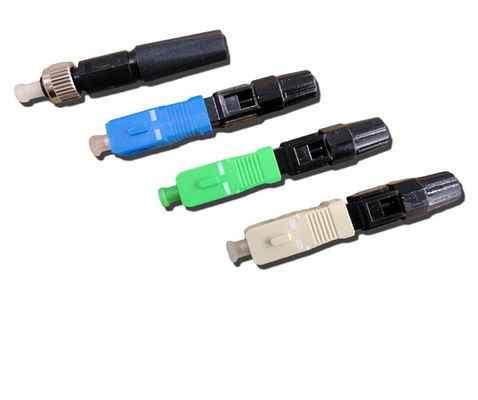 SC APC Quick Fiber Optic Connector กันน้ำสำหรับอุปกรณ์โทรคมนาคม FTTH