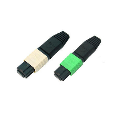 ตัวเชื่อมต่อไฟเบอร์ออปติก MPO MTP พร้อมตัวเมียตัวผู้ 12 คอร์ 24 คอร์ประเภท SM MM