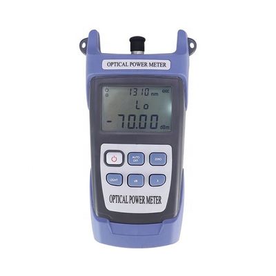 เครื่องทดสอบสายเคเบิลไฟเบอร์ออปติกแบบใช้มือถือ 800nm ​​1700nm -70 + 6dbm สำหรับตัวเชื่อมต่อ FC SC ST