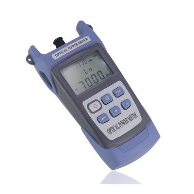 เครื่องทดสอบสายเคเบิลไฟเบอร์ออปติกแบบใช้มือถือ 800nm ​​1700nm -70 + 6dbm สำหรับตัวเชื่อมต่อ FC SC ST