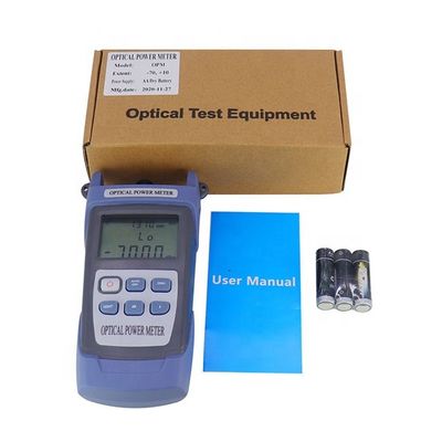 เครื่องทดสอบสายเคเบิลไฟเบอร์ออปติกแบบใช้มือถือ 800nm ​​1700nm -70 + 6dbm สำหรับตัวเชื่อมต่อ FC SC ST