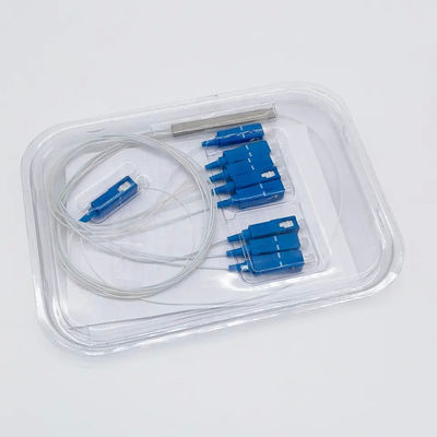 1 เมตร Fiber Optic มินิ PLC Splitter 1x8 พร้อมขั้วต่อ SC UPC