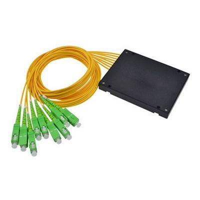 1 × 8 ABS กล่องแยก PLC พร้อมตัวเชื่อมต่อ 8 ทาง G657A1 ประเภทไฟเบอร์