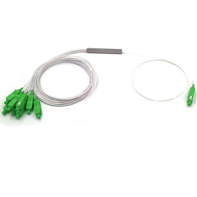 Passive มินิ 1x8 Fiber Optic PLC Splitter สำหรับอุปกรณ์ทดสอบเคเบิลทีวี