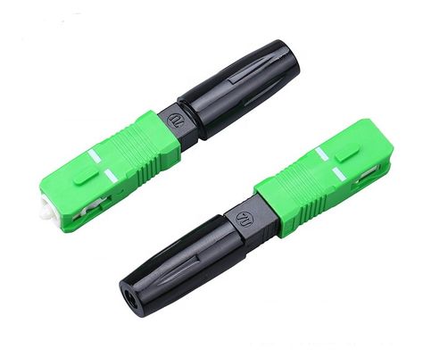 FTTH Network SC APC Fast Connector สำหรับวางสายเคเบิลติดตั้ง OEM